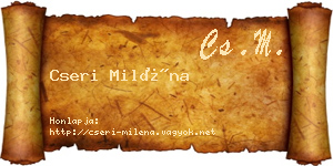Cseri Miléna névjegykártya